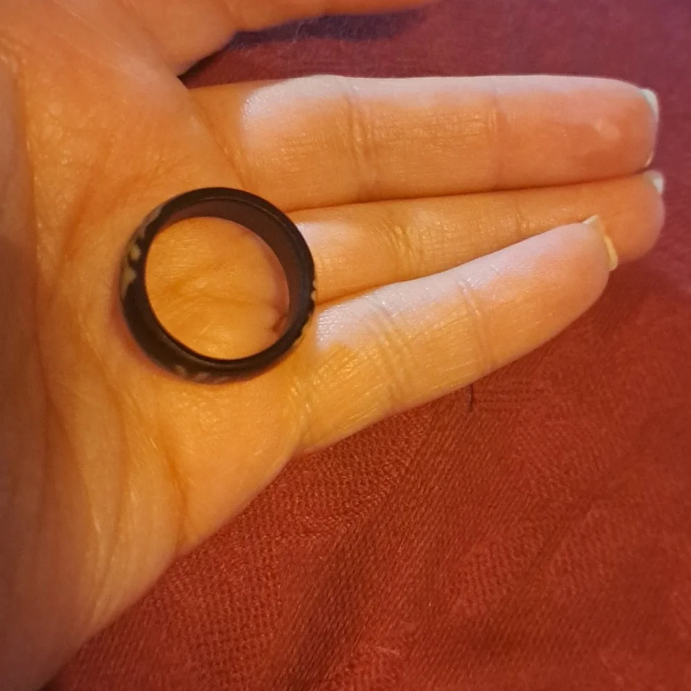 Black and white ring size 8.5